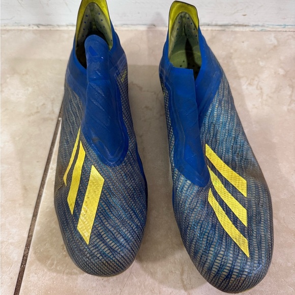 Adidas Blue and Yellow Soccer Cleats - Picture 1 of 6